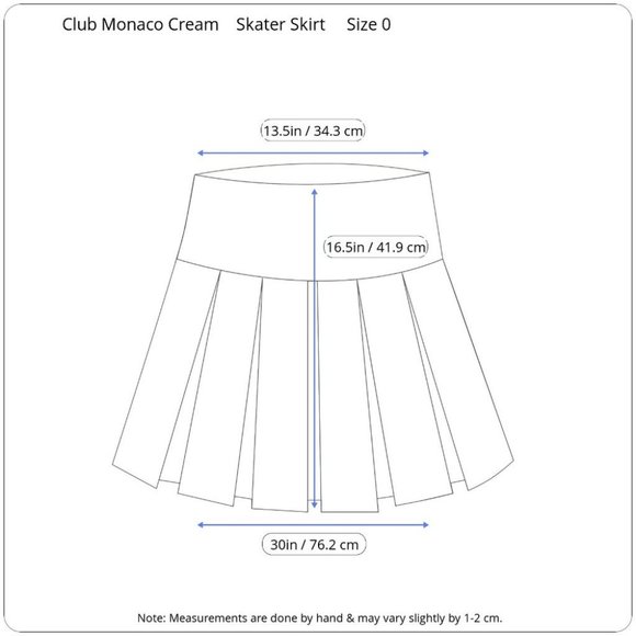 SOLD | 🔥SALE🔥 Club Monaco Cream Circle Skater Lined Skirt - Picture 15 of 15